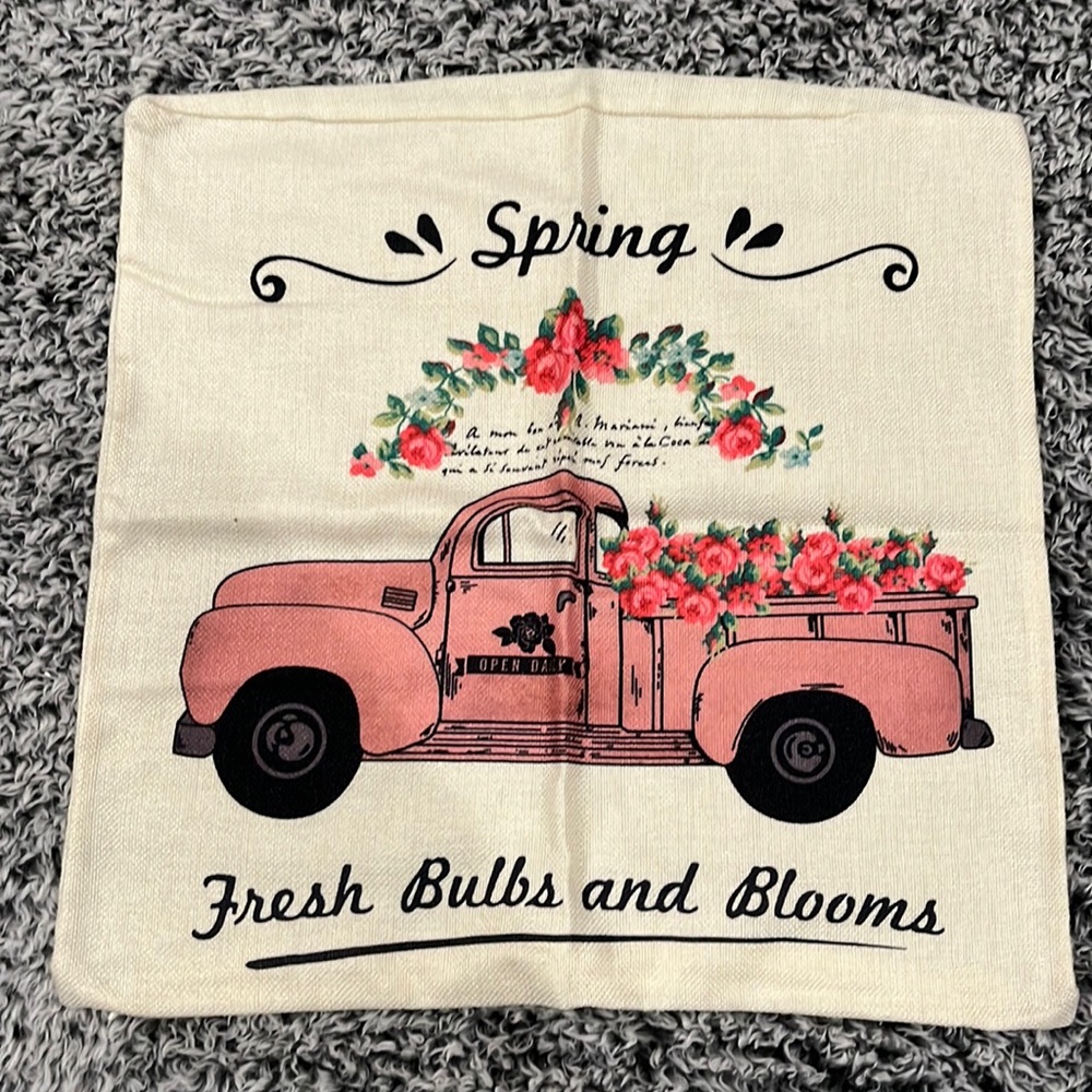 SPRING THROW PILLOW COVERS (ALL 4)